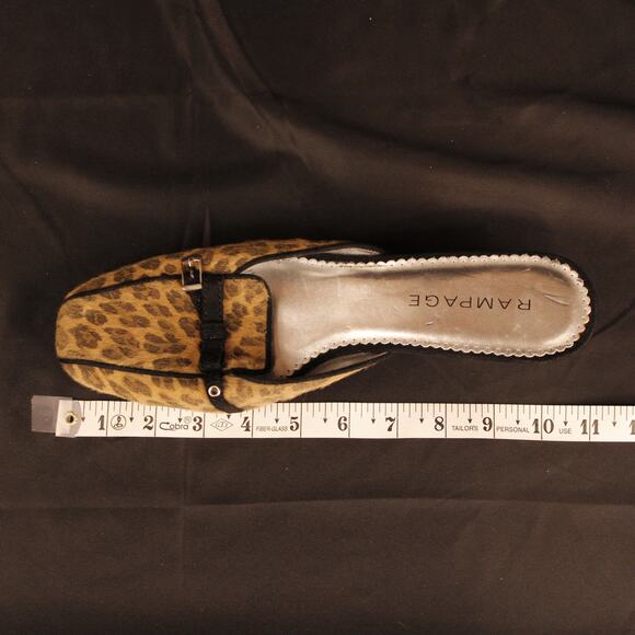 Leopard Print Heels Women's Size 9.5 M RAMPAGE Trix Slip on Kitten Heel Shoes - Picture 10 of 10
